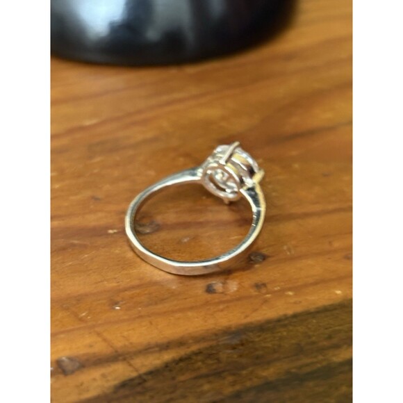 Sterling Silver Cubic Zirconia Engagement Ring Women’s Size 6.75 Wedding Cocktai - Picture 5 of 11